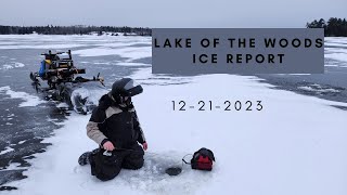 Lake of the Woods Ice Report 12212023 [upl. by Petracca]