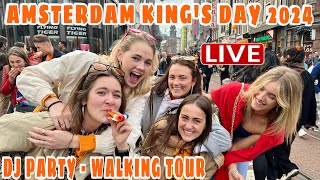 Kings Day Party 2024 in Amsterdam LIVE 🇳🇱 Koningsdag in Amsterdam Part 2 [upl. by Yeung488]