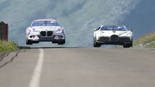 Bugatti Divo vs BMW 30 CSL Hommage R at Highlands [upl. by Lidah979]