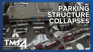 Mall parking structure collapses in Wisconsin authorities provide latest [upl. by Mazurek]