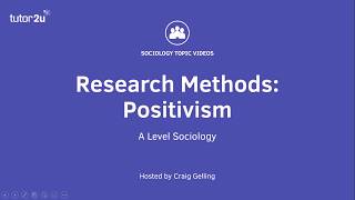 Research Methods Positivism Sociology Theory amp Methods [upl. by Herminia]