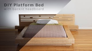 DIY Modern Plywood Platform Bed Part 1  Frame amp Nightstand Build  Woodworking [upl. by Ereynihc]