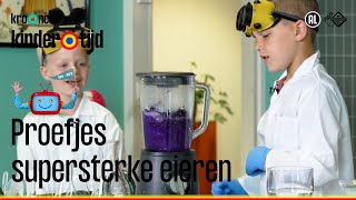 🔬🔍 Supersterke eieren  Proefjes Kindertijd KRONCRV [upl. by Atiner]