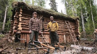 30 days Starving and Building a cabin Hungry Alaskan lessons [upl. by Broek]