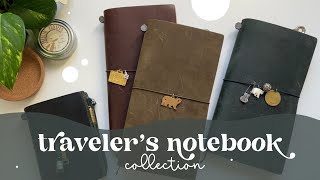 all of my travelers notebooks and how i use them  travelers notebook collection  flip throughs [upl. by Arvell]