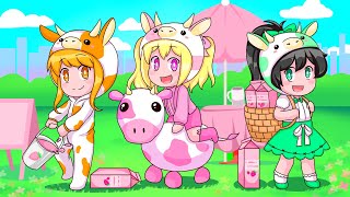 Three BABY WITCHES Help STRAWBERRY COW in Adopt Me Roblox Roleplay [upl. by Pooi]