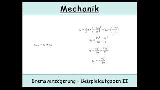 Der Anhalteweg und Bremsweg in der Physik Übungsaufgabe 2 Kinematik  Physik [upl. by Darren408]