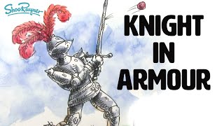 How to draw a knight in pen ink and watercolour [upl. by Ahsiad]