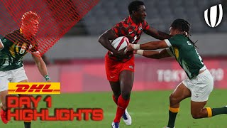 Day 1 Mens Highlights  World Rugby Sevens Series [upl. by Yllop167]