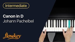 Johann Pachelbel – Canon in D flowkey Piano Tutorial [upl. by Dnanidref]