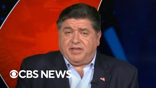 Illinois Gov JB Pritzker reacts to Bidens 2024 exit speech [upl. by Lidda]