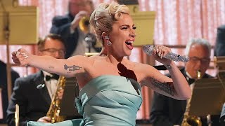 GRAMMYs Lady Gaga TEARS UP During Performance [upl. by Cicero]