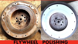 Flywheel Polishing On Lathe Machine  How to Resurface Flywheel Polish [upl. by Ittocs]