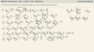 Matura rozszerzona  kurs  logarytmy [upl. by Januisz]