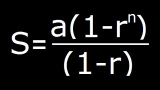 Sum of Geometrical Progression formula  Derivation of formula to find Sum n no of terms [upl. by Aicemed]