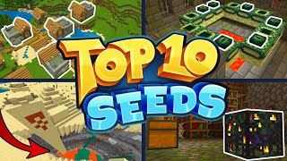 TOP 10 BEST NEW SEEDS For Minecraft 116  6 EYES amp 5 BLACKSMITHS Minecraft Bedrock Edition Seeds [upl. by Yelyr]