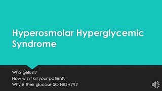 Hyperosmolar Hyperglycemic Syndrome How is it different from DKA [upl. by Ashjian]