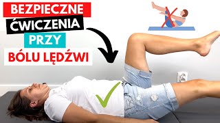 BÓL KRĘGOSŁUPA LĘDŹWIOWEGO  Jak wzmocnić mięśnie brzucha TOP 3 ĆWICZENIA [upl. by Amaj279]