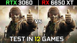 RTX 3060 vs RX 6650 XT  Test in 12 New Games  2022 [upl. by Ynotna310]