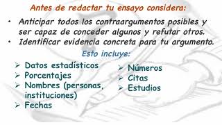 Pasos para escribir un ensayo argumentativo [upl. by Erialb940]