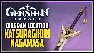 Katsuragikiri Nagamasa Diagram Location Genshin Impact [upl. by Nordin]