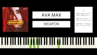 Ava Max  Weapons BEST PIANO TUTORIAL amp COVER [upl. by Nirroc652]