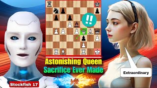 Stockfish 17 EXTRAORDINARILY Sacrificed His Queen Against Princess Chess AI For Revenge  Chess  AI [upl. by Yrome217]