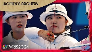 South Korea STAYS PERFECT in epic womens archery final against China  Paris Olympics  NBC Sports [upl. by Llemrej]