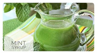 Homemade Mint Syrup  How to Make Mint Syrup at Home 🏡 [upl. by Yenatirb]