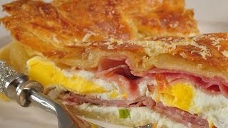 Ham and Egg Pie Recipe Demonstration  Joyofbakingcom [upl. by Aserat878]