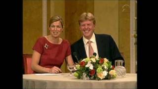 Verloving Prins van Oranje en Máxima Zorreguieta persconferentie 2001 [upl. by Yerak]