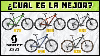 Las 5 MTB MAS BARATAS de SCOTT 2023  ASPECT 970 960 950 940 930  DIFERENCIAS y SIMILITUDES [upl. by Okiman]