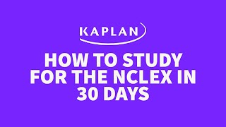 How to Study for the NCLEX in 30 Days [upl. by Statis942]