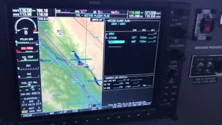 G1000 How to create a flight plan with waypoints [upl. by Wartow226]