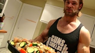 BBQ Grilled Chicken amp Veggie Skewers Recipe [upl. by Hukill124]