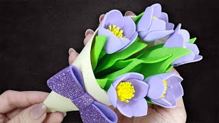 One of the best Mini Tulip Bouquets that you can make with your own hands from foamiran [upl. by Irt]