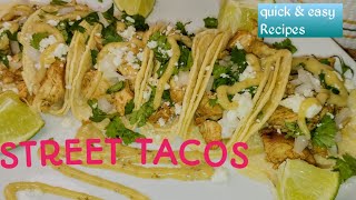 CHICKEN TACOS with FETA CHEESE made Quickly STREET TACOS [upl. by Odrareve733]