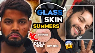 Summer Skin Care Routine For Mens😍  Get Glass Skin in This Summer [upl. by Anaujnas]