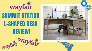 Wayfair Furniture Review  Sauder Summit Station L Shape Desk  Furniture Assembly Service Boston [upl. by Olegnalehcim604]