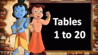 Tables for kids  Maths tables  Table of 1 to 20 [upl. by Atikim]