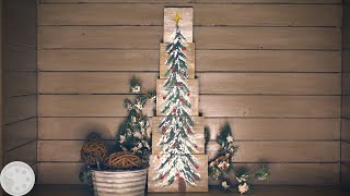 How To Paint a Christmas Tree on Wood  DIY Christmas Decor [upl. by Osher]