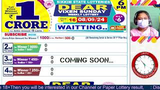 Dear lottery live 6PM 8PM Lottery live result today 08092024 sikkim and nagaland lottery live [upl. by Nomde]