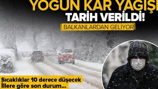 Balkanlar Üzerinden Yoğun kar Yağışı Geliyor Hafta Sonu Kar Nerede Olacak 🌨️🌨️⚠️ [upl. by Tail]