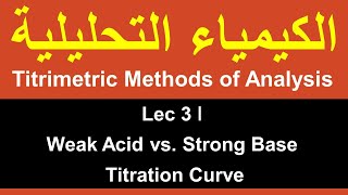 Titrimetric Methods of Analysis ǀ Lec 3 ǀ Weak Acid vs Strong Base Titration Curve [upl. by Yaja]