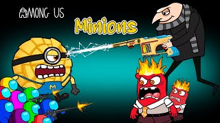 Among Us VS Despicable Me 4 Minions Characters  Inside Out 2  Among Us Animation [upl. by Alebasi146]