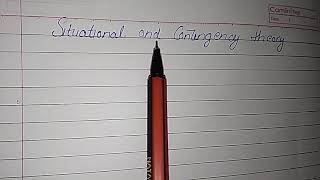 Situational and contingency theory leadership theory [upl. by Aiblis]