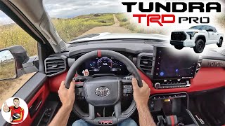 The 2023 Toyota Tundra TRD Pro is Tough Not Terrifying POV Drive Review [upl. by Avram]