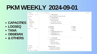 PKM Personal Knowledge Management Weekly Update 20240901 [upl. by Asilad927]