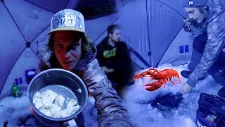 Catch n Cook Poor Man’s Lobster on Frozen Lake [upl. by Kwok665]