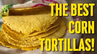 Homemade Corn Tortillas with Nixtamalized Corn from Scratch  Mexican Cooking at Home [upl. by Yelsgnik355]